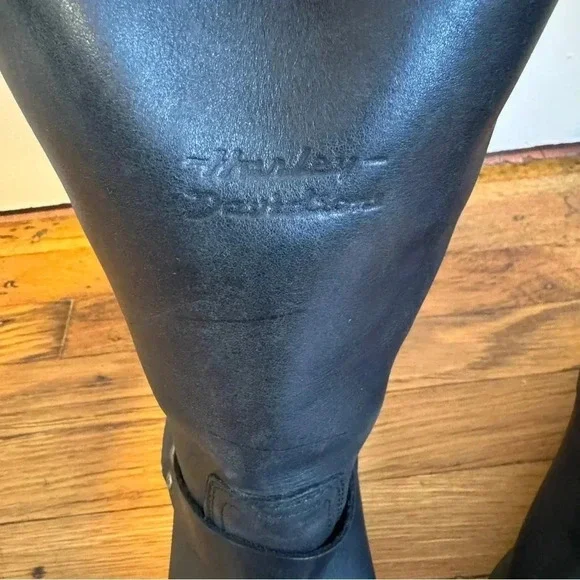 Men’s Harley-Davidson Hustin leather waterproof motorcycle boots size 10.5 - Picture 10 of 12